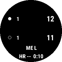 Forerunner 255S in a super tiebreak: 12 to 11 in your favour, you serve from the left.